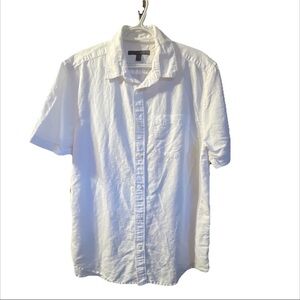 Old Navy Men's White Casual Button Down Shirt